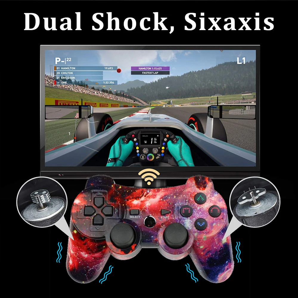 Bluetooth контроллер для sony PS3 геймпад для sony Playstation 3 и для ПК хорошо Высокая емкость литиевая аккумуляторная батарея