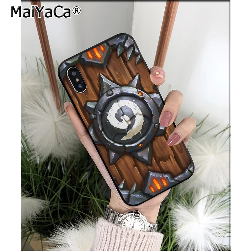 Силиконовый чехол для телефона MaiYaCa Hearthstone мягкий черный из ТПУ Apple iPhone 8 7 6 6S Plus X XS