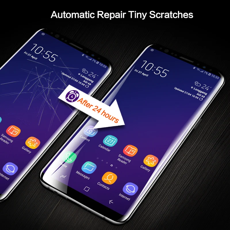 3D полное покрытие экрана протектор для Samsung Galaxy S8 S9 Plus S7 S6 Edge Защитная пленка (не