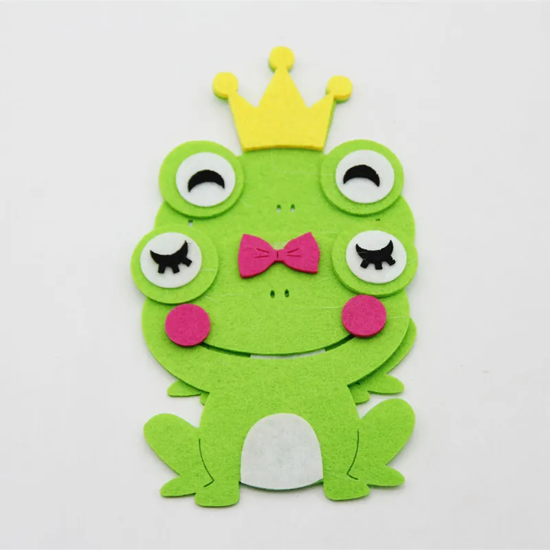 2 шт. Милая лягушка ткань фетр резка DIY игрушка ручной работы швейная ткань ремесла детская головоломка подарок декор комнаты Кабинет инструменты