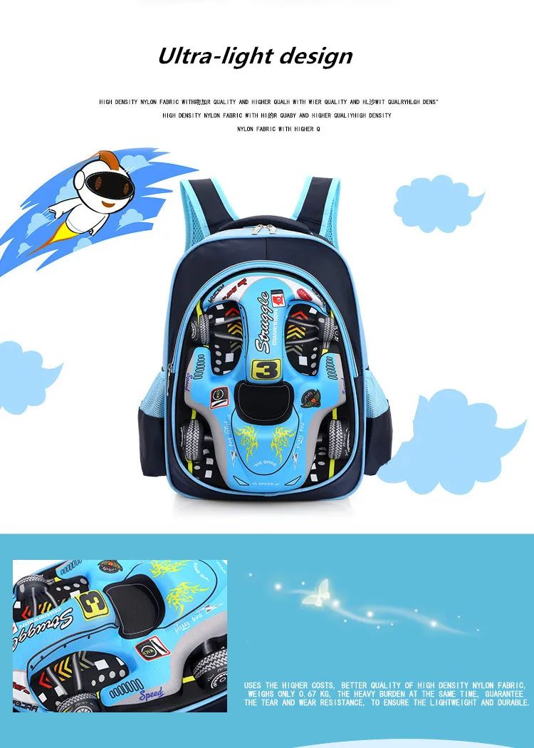 Mochilas escolares infantis Автомобиль Стайлинг школьная сумка школьные рюкзаки для девочек детский рюкзак школьный рюкзак для мальчиков