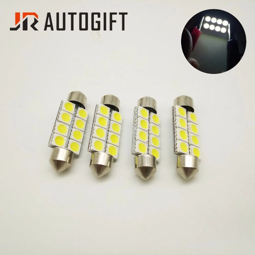 

10pcs Festoon 5050 8SMD 39mm 41mm 8 LED light DC 12V White FT C5W Car styling Interior Light Door Lamp License Plate Light Bulb