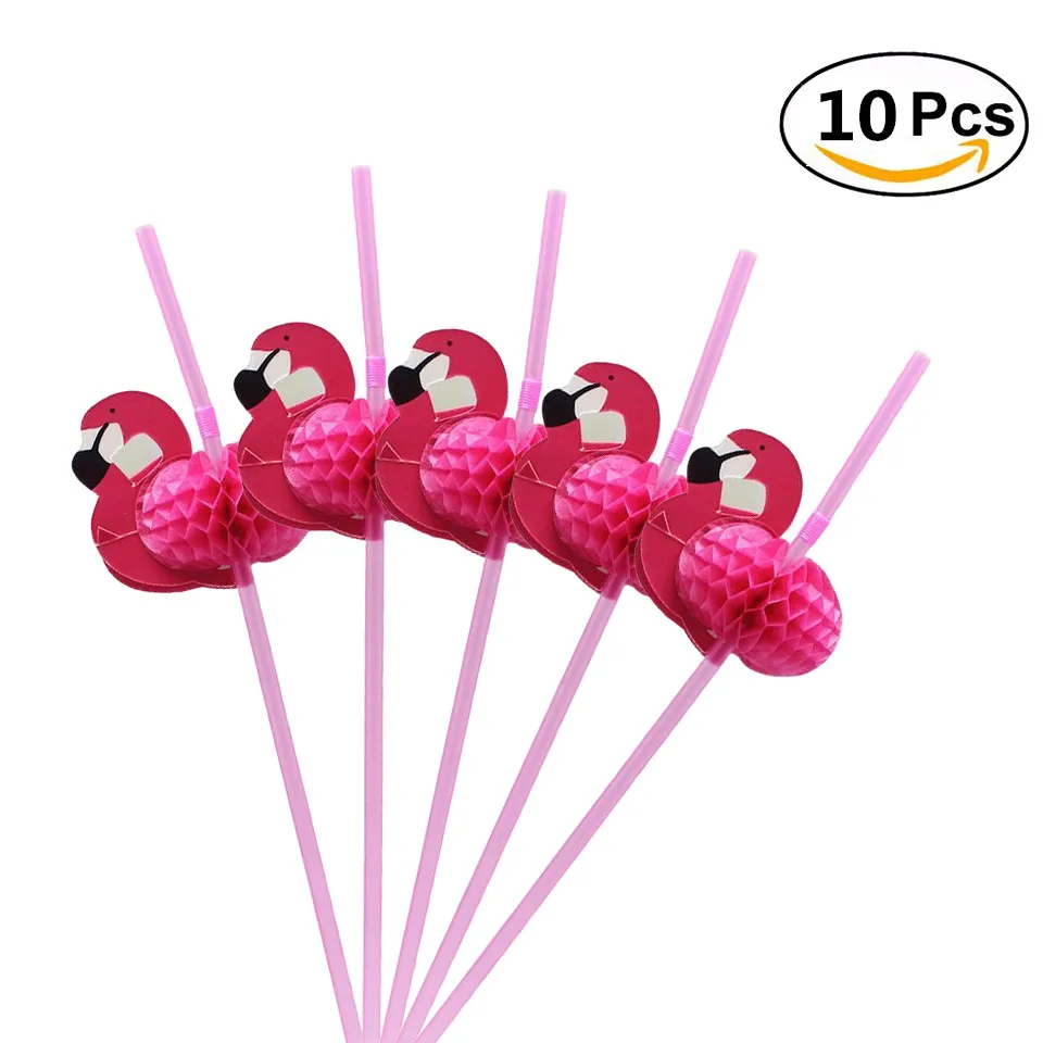 10pcs ZLJQ 1 шт. Фламинго украшения Топпер для торта лебедь торт Декор для свадьбы День рождения украшение стола подарок на день Святого Валентина 75 - Цвет: 10pcs