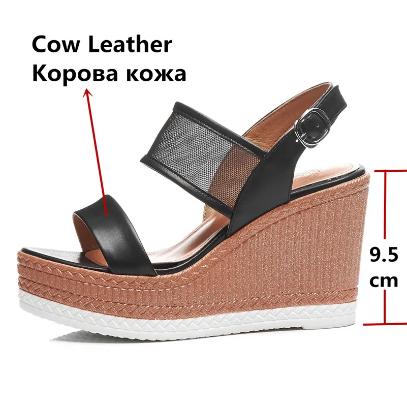 CONASCO/Новые летние модные выразительные женские босоножки из натуральной кожи с