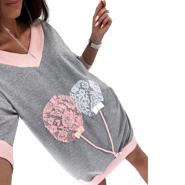 Женское платье свитшот с длинным рукавом и глубоким V образным вырезом|dress women|balloon