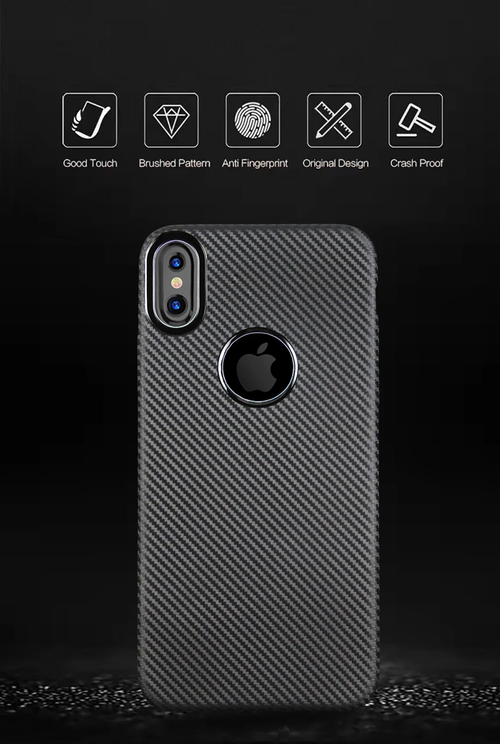 HATOLY для Fundas Apple iPhone X XS чехол 10 ультра-тонкий мягкий ТПУ углеродное волокно задняя