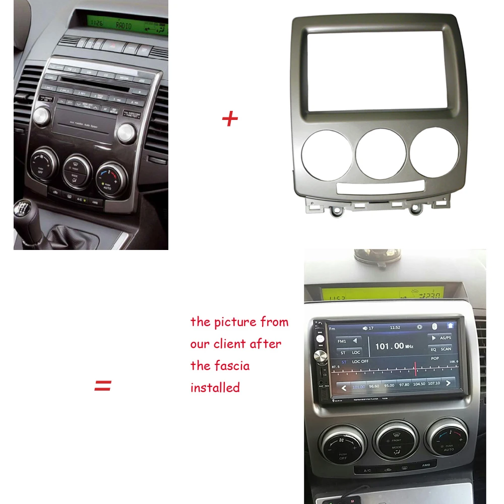 2 Din DVD стерео панель для FORD i-Max 2007+ MAZDA 5 Premacy 2005+ аудио радио фасции CD отделка комплект рамка переоборудование Facia