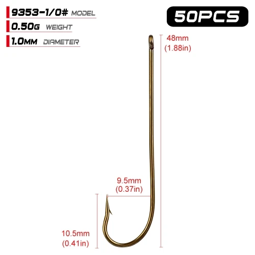 size1-0 50 шт./лот рыболовный крючок для морской ловли карпа 1#-12# Высокоуглеродистая сталь рыболовный крючок высокопрочный 1/0#-6/0# Anzol Pesca джиг Крючки снасти - Цвет: size1-0