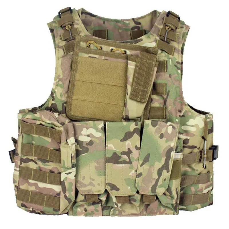 

Tactical Military Body Armor CS Safe Tactics Vest Airsoft Gear Molle Bag Ammo Chest Rig Paintball Army Harness Protector