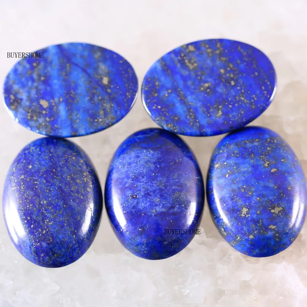 For Jewelry Making Necklace Pendant Bracelet Earrings 22x30MM Oval Natural Stone Bead Blue Lapis CAB Cabochon 2Pcs K516 | Украшения и