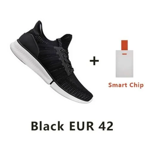 Men EU 42 Black Xiaomi Mijia человек смарт чип обувь удобные Сменные водонепроницаемый IP67 приложение контроль спортивная обувь с чипом Прямая поставка - Цвет: Men EU 42 Black