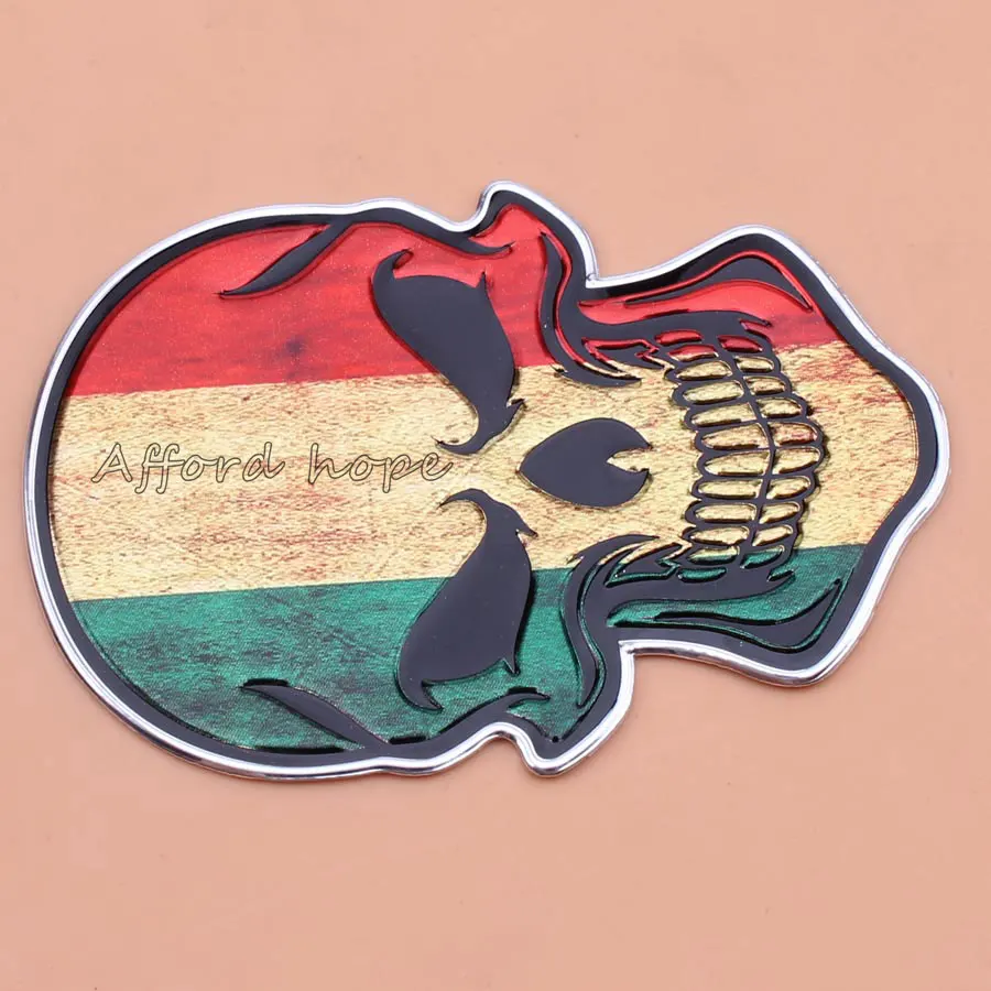 Автомобильный Стайлинг Алюминиевый автомобильный мотоцикл Череп итальянский