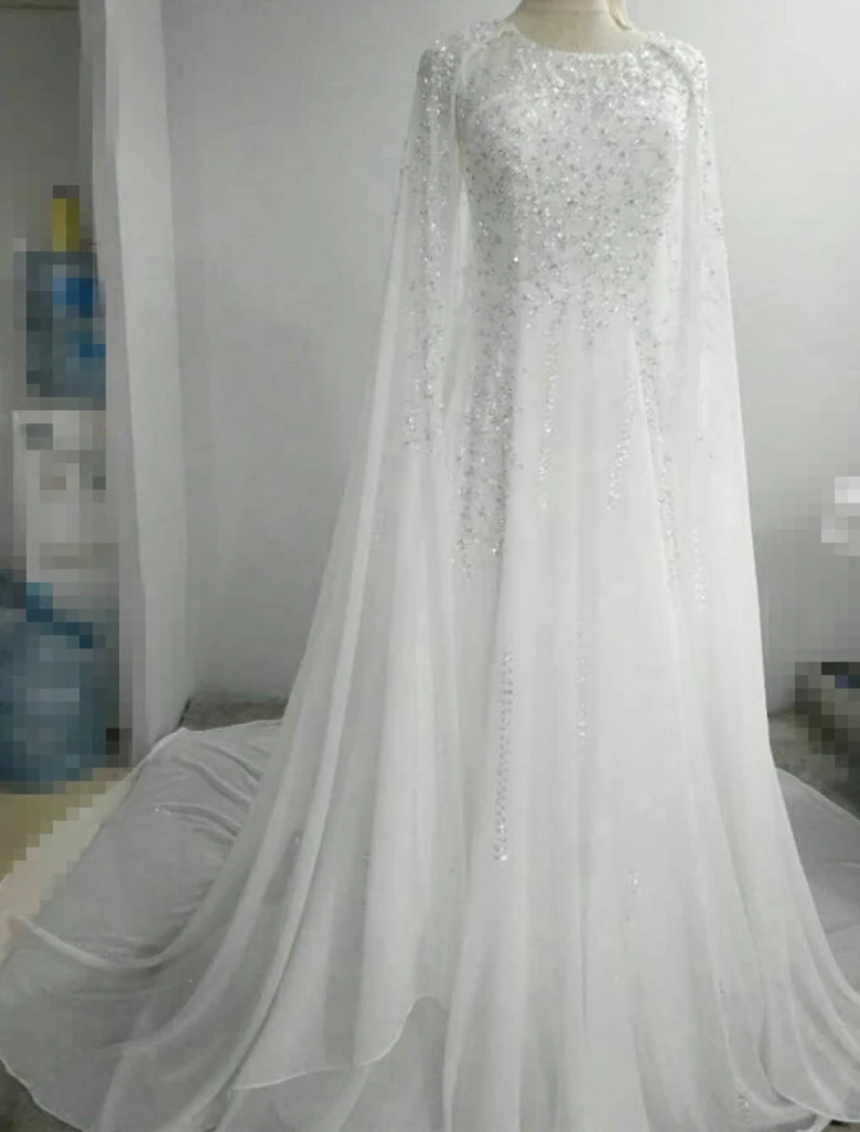 JaneVini Роскошные арабские вечерние платья с блестками и накидкой Дубай Vestidos Largos