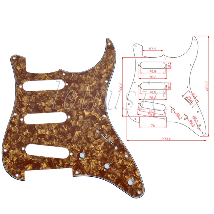 2 * накладки для гитары с коричным жемчугом замены 3 слойных накладок на гитару 11