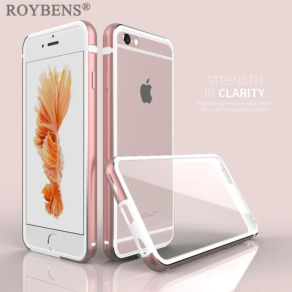 Luxury Transparent PC + Metal Case For Iphone 6S/ 6S Plus Hard Cases Silicone Frame Back Protective Cover Iphone6 4.7 5.5 |