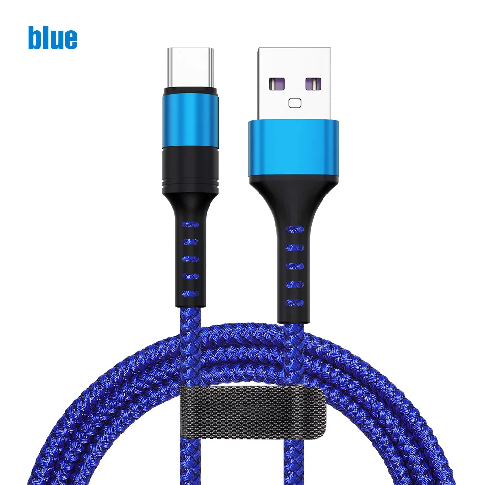5A супер быстрый USB C кабель для Huawei P30 P20 Lite Xiaomi Mi 9 Quick Charge 3,0 USB Type C зарядный кабель для Samsung S8 S10 S9 - Цвет: Blue