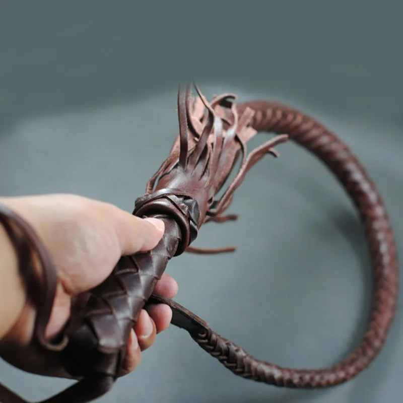 100 см ручной работы плетеный лошадь Древний китайский кнуты Flogger для гонок пояса