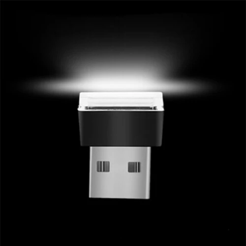 Белый Автомобиль Универсальный USB светодиодное декоративное освещение авто Запчасти для Fiat Stilo vw touran renault scenic 2 Альфа Ромео 147 nissan qashqai j10 - Название цвета: Белый