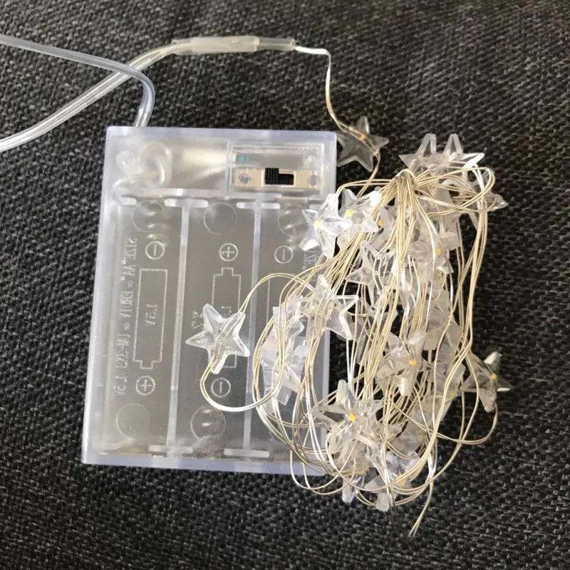 SPLEVISI 3 м 30LED звезда на батарейках Рождество свадьба гирлянда лампа Фея звездный