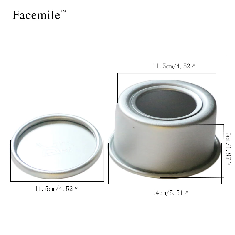 Новинка 5-дюймовая анодированная алюминиевая круглая форма для кексов выпечки