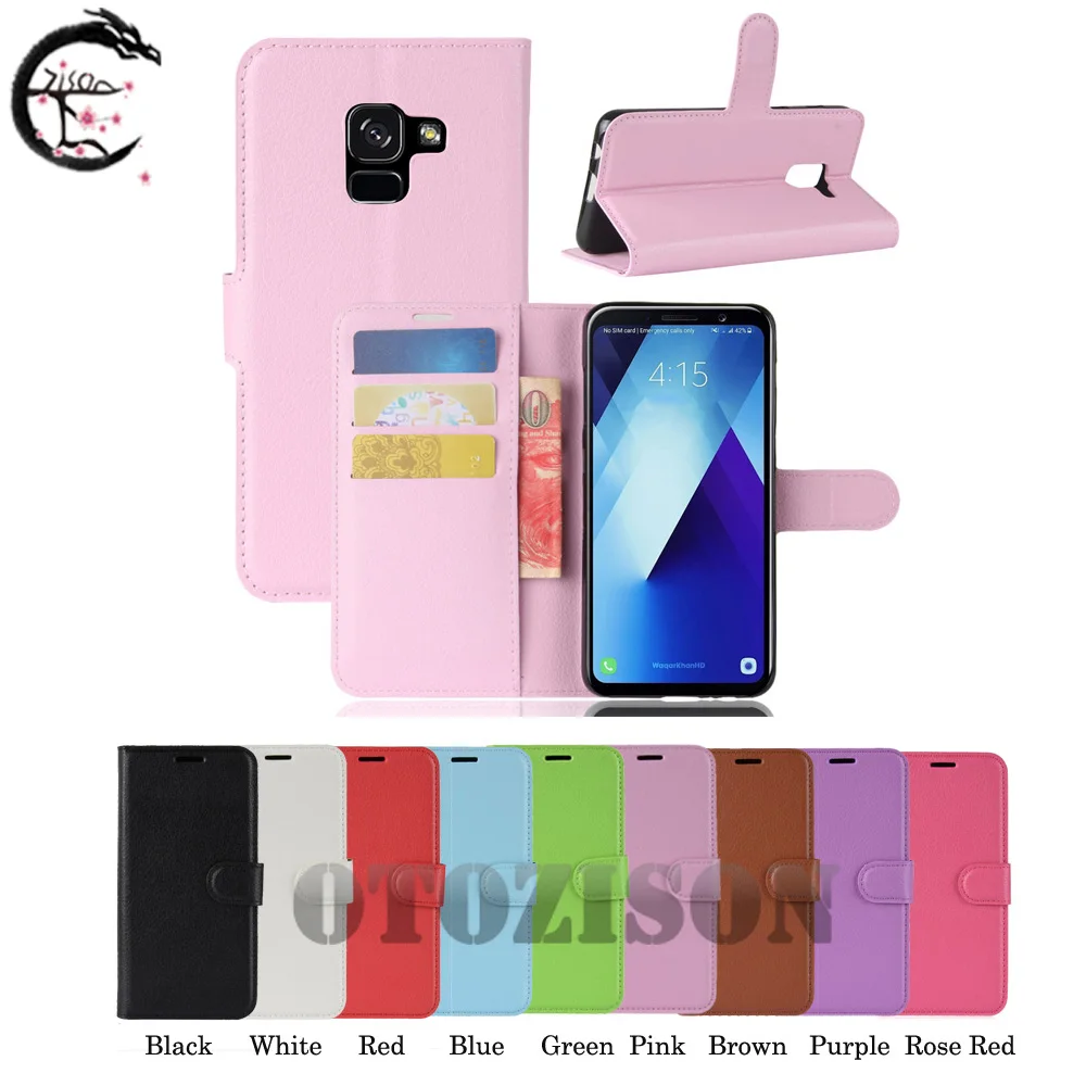 Кожаный чехол для Samsung Galaxy A8 2015 A800 A8000 + Plus 2018 A530 A730 кошелек откидной держатель карт