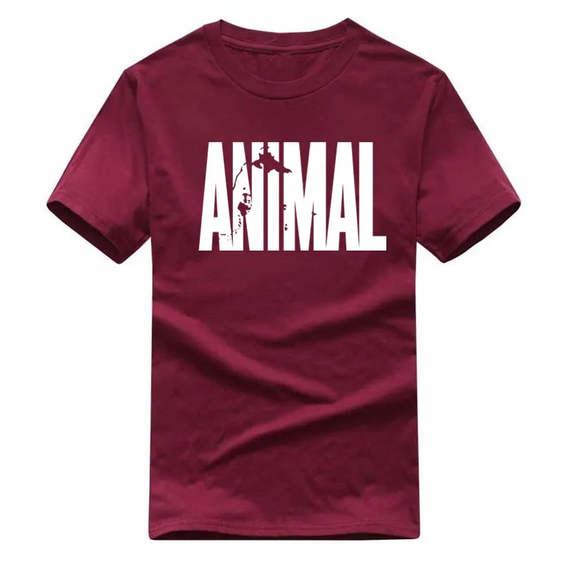 ANIMAL round collar men cotton muscle exercise fitness strong and handsome T-shirt trends in 2018 brand tops clothes | Мужская одежда
