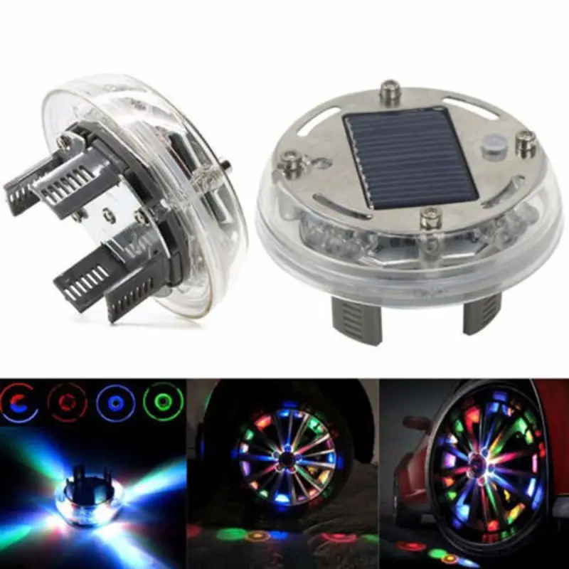 4 шт. режима 12 LED RGB Авто Солнечная энергия вспышка колеса шины свет лампы Декор |