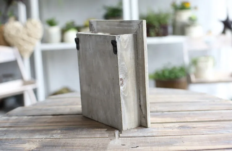 Настенный цветочный горшок деревянный для растений винтажный бонсай 23*6*21 см | Дом