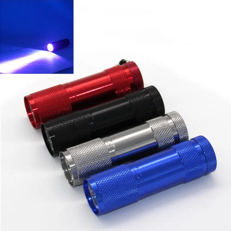 Светодиодный ультрафиолетовый фонарик Wasafire 9 свет 395nm УФ лампа используется 3 * AAA