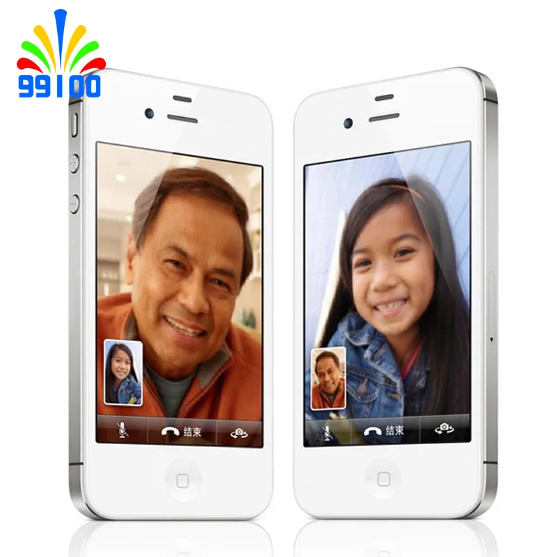 Б/у Оригинал 16GB Apple Iphone 4s сотовый телефон A5 двухъядерный 512 Мб памяти 8MP камера GPS 3 5