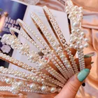 Ободок для волос Женский, с жемчугом и кристаллами