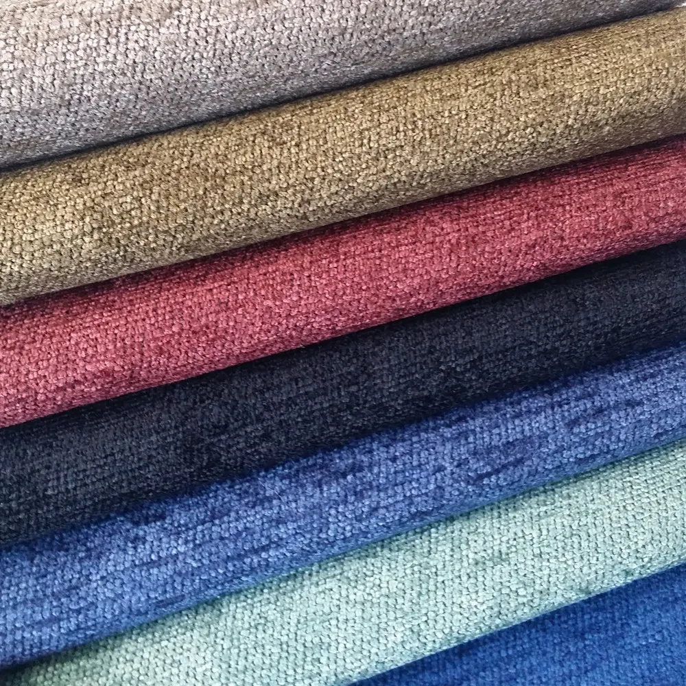 Однотонная Ткань однотонная синель окрашенная жаккардовая ткань мягкая