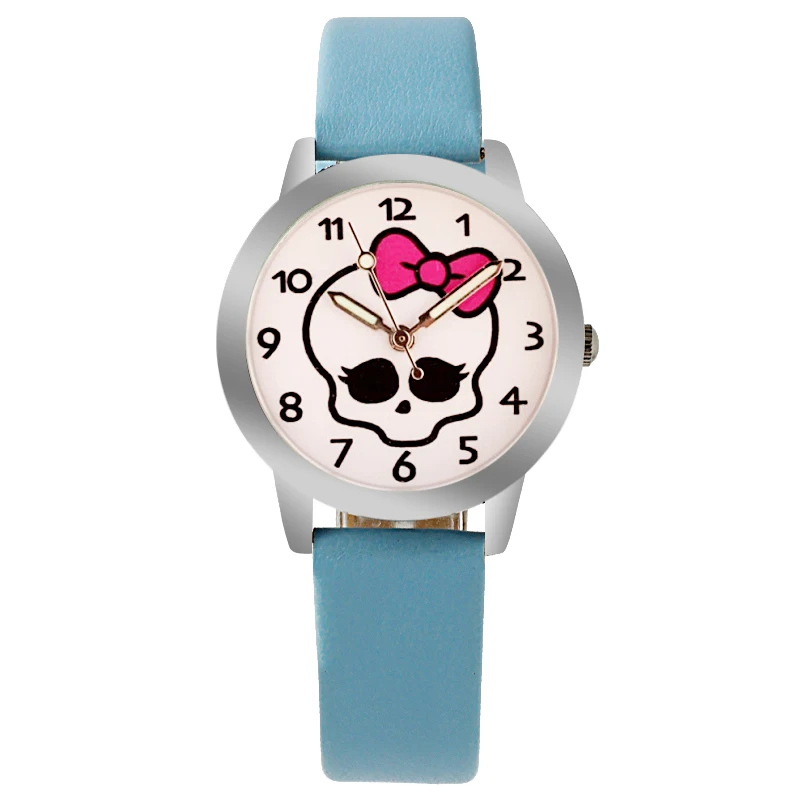 2016 рисунок Hello Kitty мультфильм Часы для малыша Обувь девочек студентов кожа