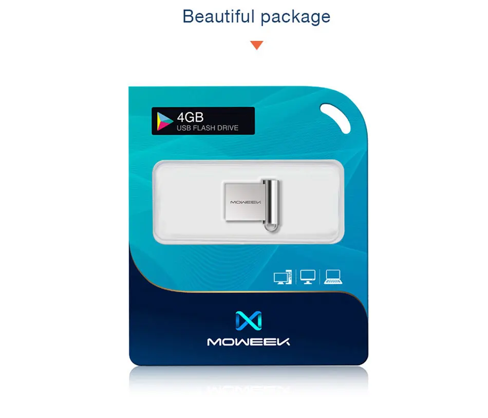 Moweek супер мини металлический usb флэш накопитель 64 ГБ 32 16 8 4 флеш портативный 128 2 0