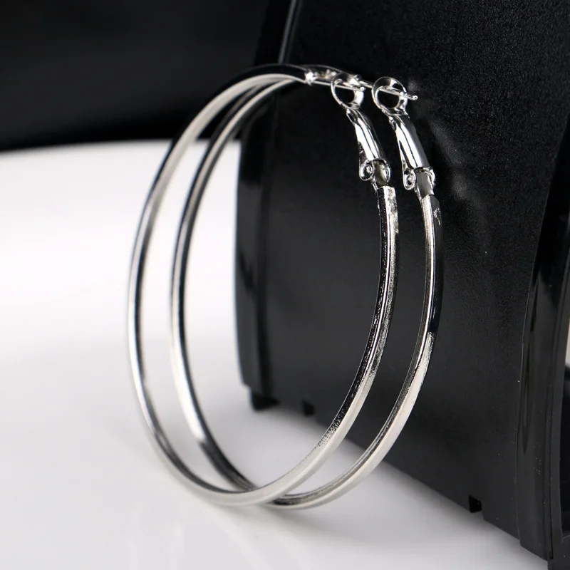 style 8 Женские простые дикие серьги, многослойные матовые сережки, круглые большие круглые серьги-кольца, ювелирные изделия для ушей, аксессуары - Окраска металла: style 8