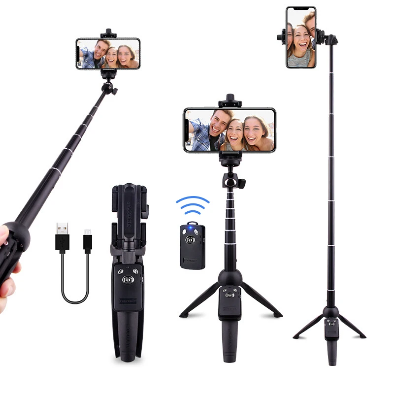 

Yunteng Wireless Selfie Stick Tripod Monopod with Bluetooth Remote Shutter Universal for iPhone XS X 7plus Xiaomi Smartphones
