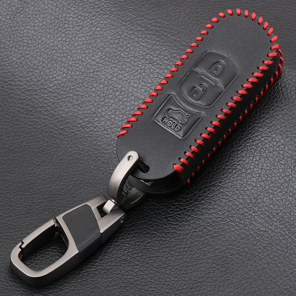 Мужской кожаный чехол для ключа автомобиля брелока Дистанционного Управления