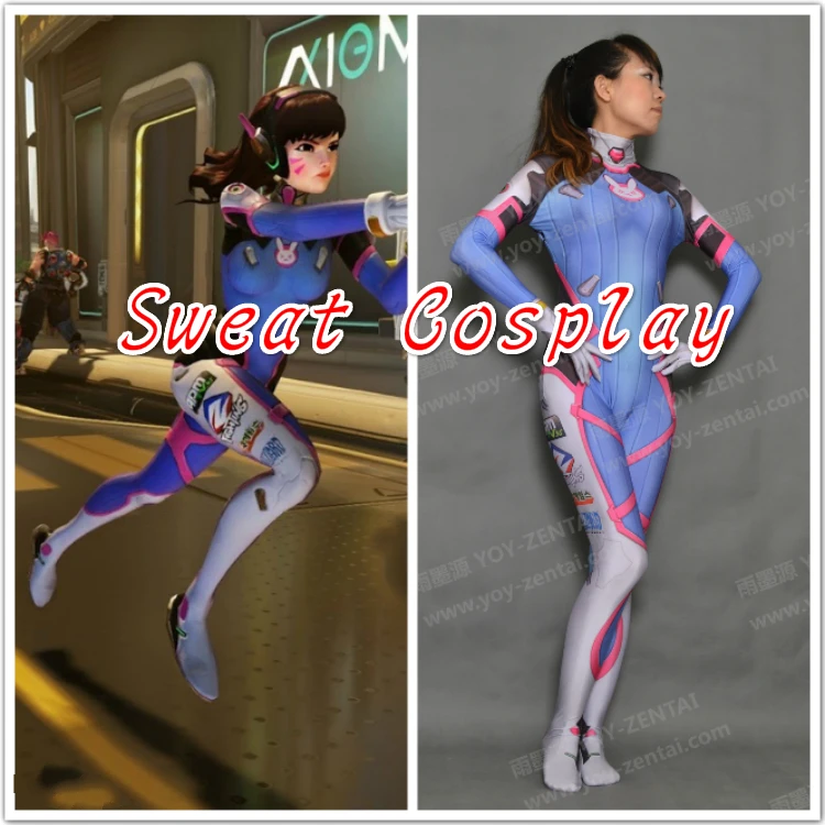 Высококачественный костюм на заказ D.Va для косплея из спандекса костюмированной
