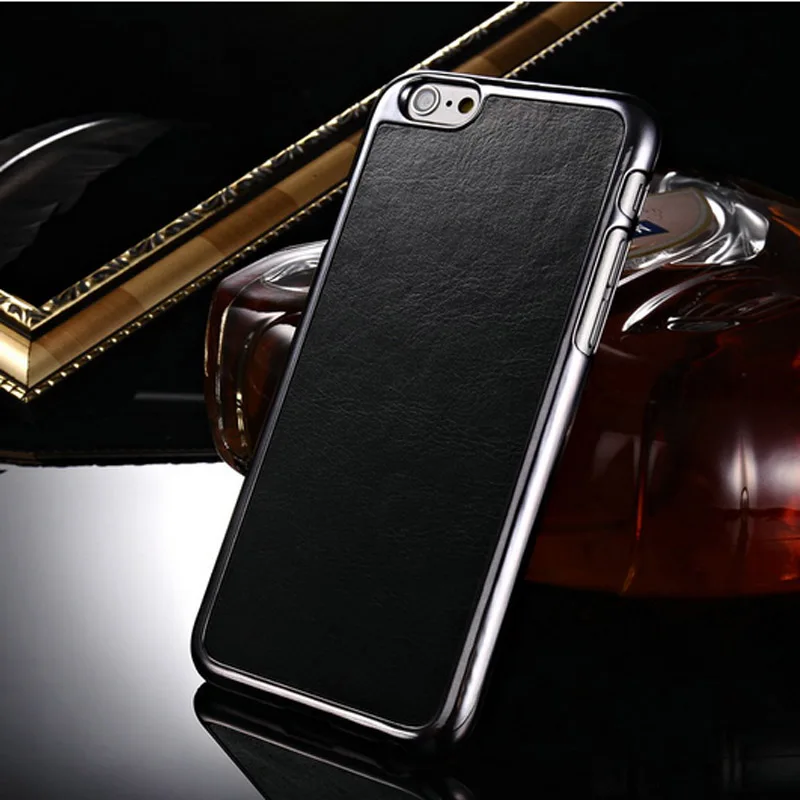 Ретро Жесткий Чехол для iPhone 6 6s 4 7 &quotдюймов Роскошный PU кожаный + хромированный