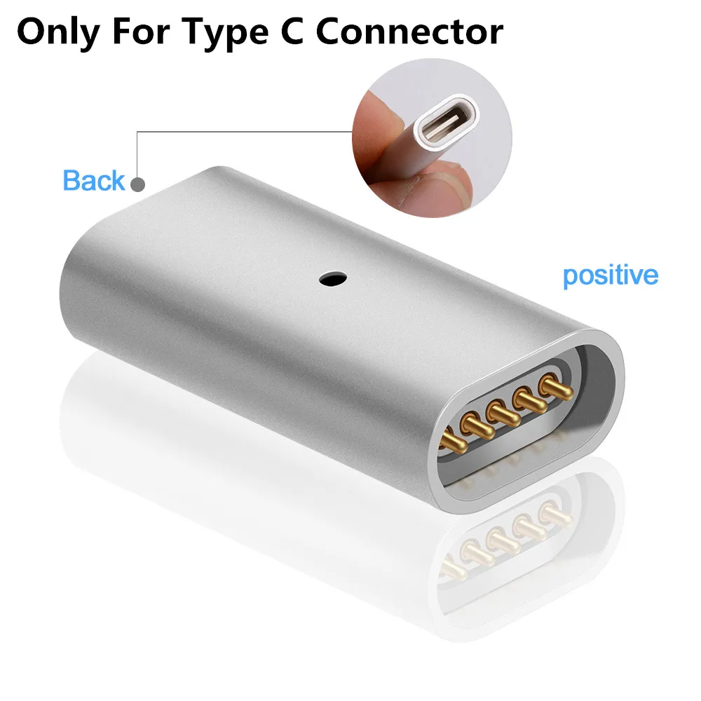 Магнитный адаптер для мобильного телефона, микро usb type C, магнитное зарядное устройство для iphone 8 X XR XS Max, samsung S8 S9 Plus, Note 8 9, Xiaomi, магнит - Цвет: Adapter for Type C
