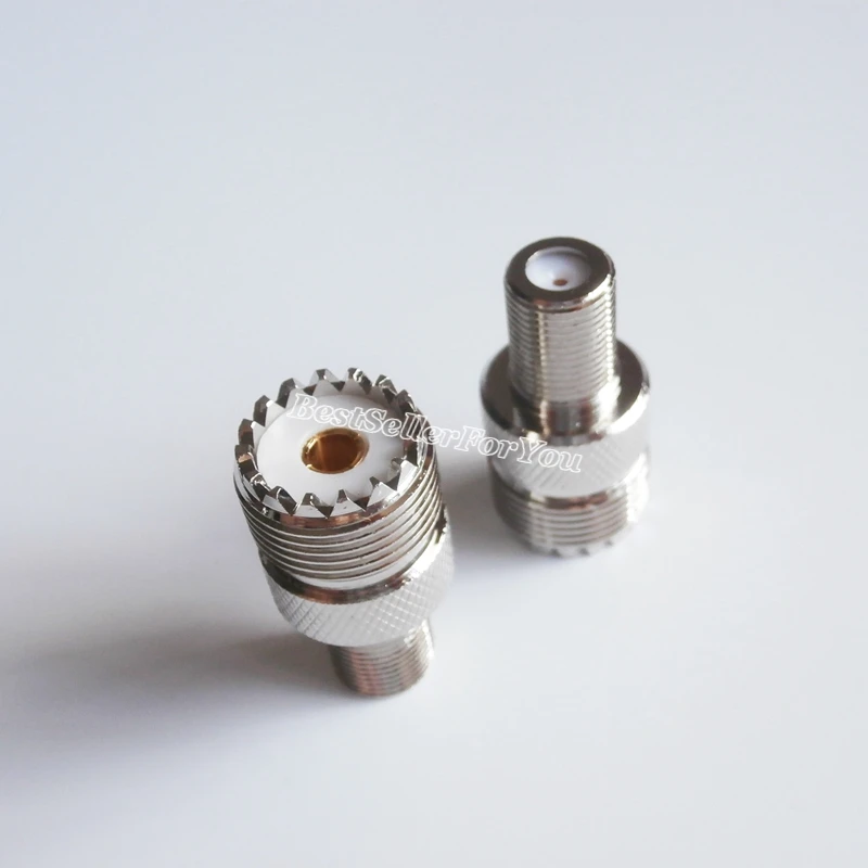 1 шт. UHF Female SO-239 SO239 к F ТВ гнездовой разъем RF коаксиальный адаптера на английском