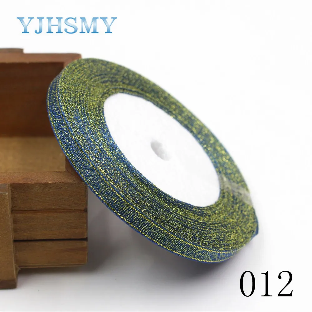 YJHSMY K 171018 6MM 34 Цвет по выбору 1 рулон (25 ярдов) 6 мм зеленый лук лента вечерние