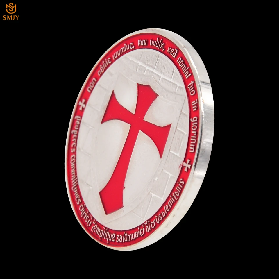 Красный элемент древняя вера католический паладин рыцарь Templar Crusader серебро 999