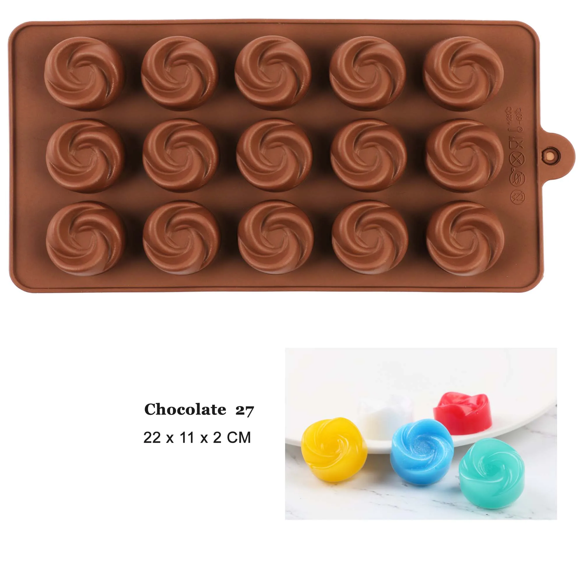 brown-27 Ailehope силиконовые формы для шоколада инструменты для украшения торта 15 форма цветка DIY силиконовая формочка для леденцов формы для выпечки тортов 3D льда - Цвет: brown-27