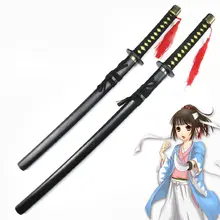 Аниме Hakuouki Okita Souji деревянный меч Косплей Реквизит реквизит для