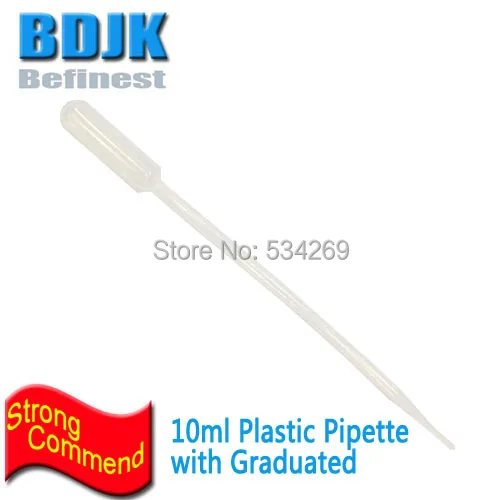 Новая 10 мл пластиковая пипетка прозрачная градуированная шт в упаковке|plastic