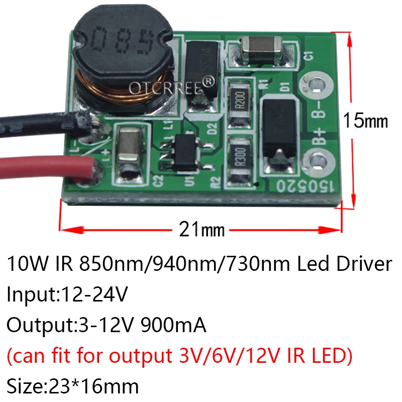 EverLight 3535 4 чипа 4-светодиодный s 3V6V12V 10 Вт инфракрасный ИК 850nm 940nm 730nm высокомощный светодиодный Диод с 20 мм медной печатной платой