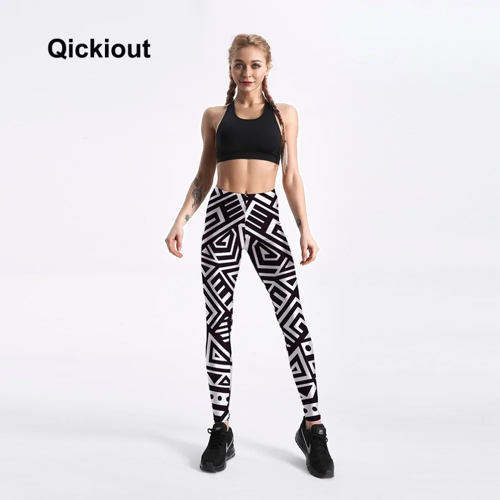 Женские брюки хиппи Qickitout черно белые повседневные рабочие в стиле бохо большие