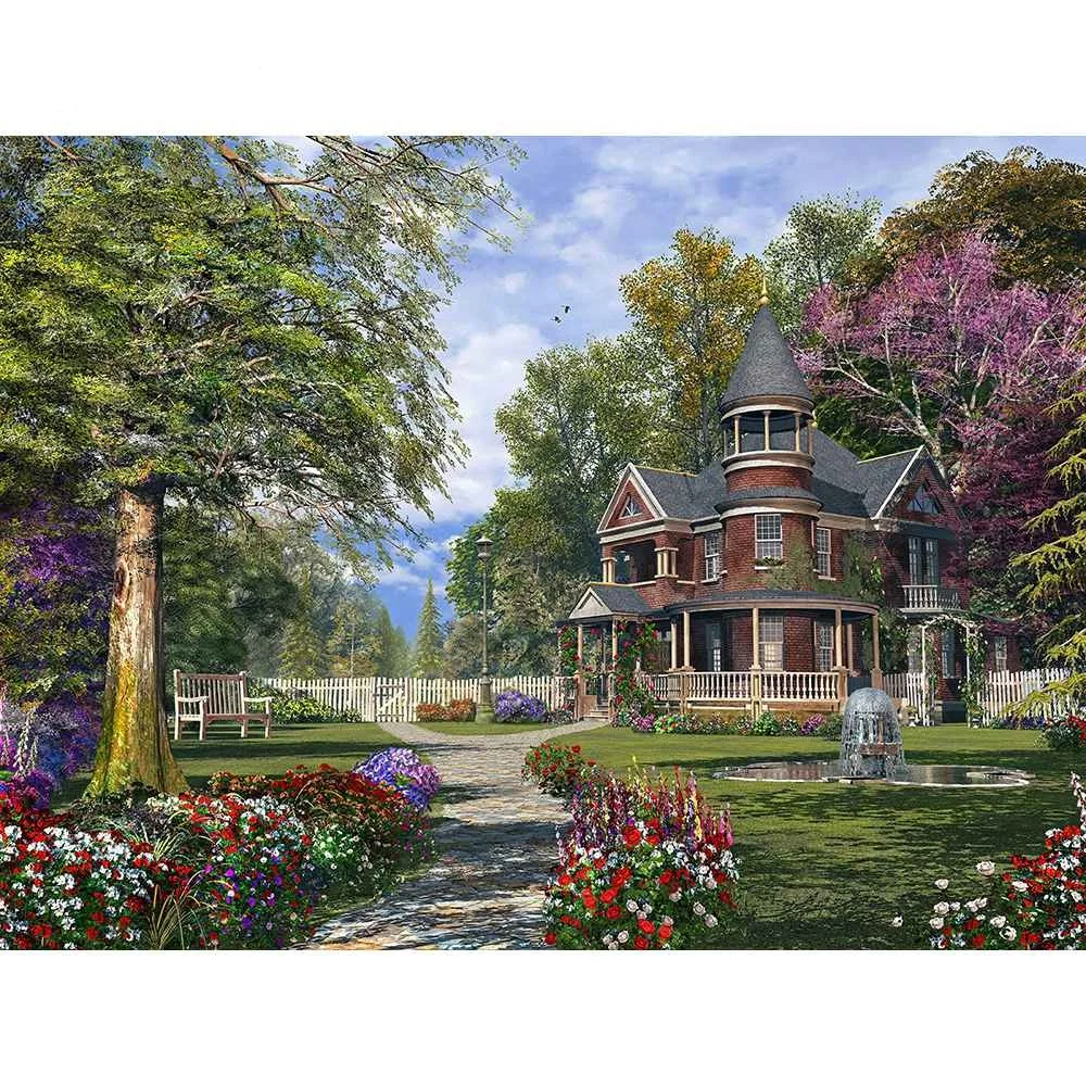 

Old Street Home diy 5d diamond painting cross stitch scenery full square deads diamond embroidery painting dream house