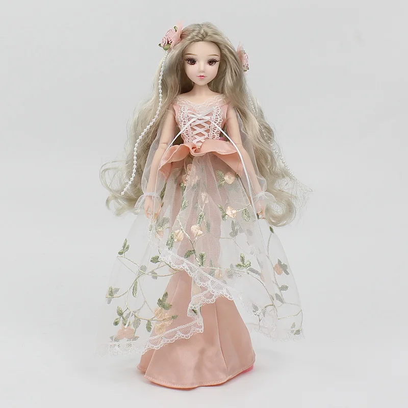 Cancer BJD кукла MMGirl РАК 12 созвездий серии 14 суставное тело с розовым кружевом платье обувь и кукла стенд - Цвет: Cancer